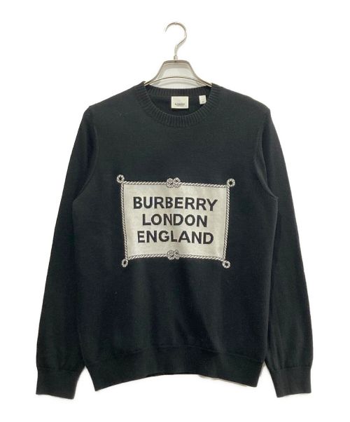 BURBERRY LONDON（バーバリーロンドン）BURBERRY LONDON (バーバリーロンドン) ロゴニット ブラック サイズ:Mの古着・服飾アイテム