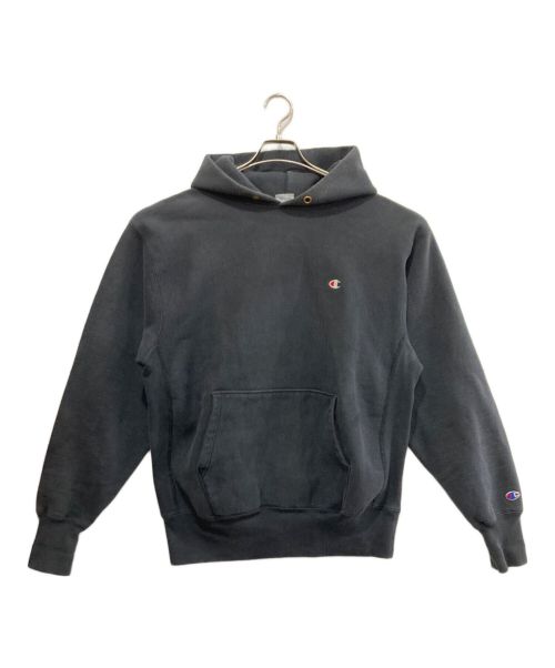 Champion REVERSE WEAVE（チャンピオン リバース ウィーブ）Champion REVERSE WEAVE (チャンピオン リバース ウィーブ) リバースウィーブフーディ/90's/USA製/刺繍ﾀｸﾞ ブラック サイズ:XLの古着・服飾アイテム