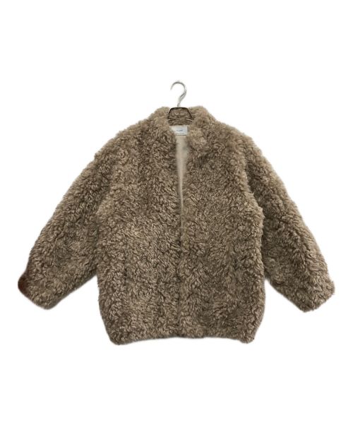 CLANE（クラネ）CLANE (クラネ) CURL FUR SHORT COAT/カールファーショートコート ベージュ サイズ:1の古着・服飾アイテム