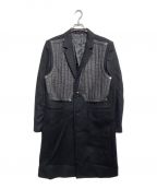 JOHN LAWRENCE SULLIVANジョンローレンスサリバン）の古着「Quilt Panel Coat」｜ブラック