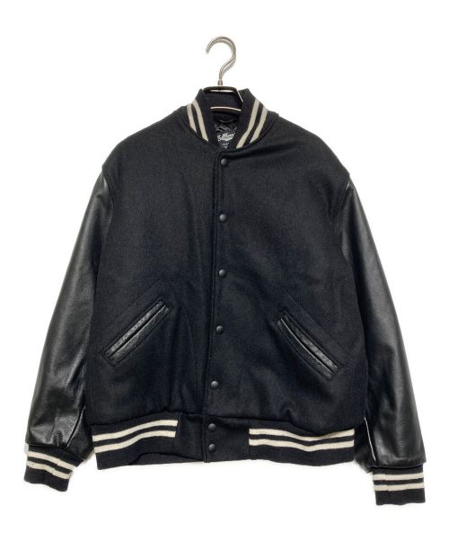 SETTLEMIER'S（セトルマイヤーズ）SETTLEMIER'S (セトルマイヤーズ) Varsity Jacket(バーシティ ジャケット) ブラック サイズ:36の古着・服飾アイテム