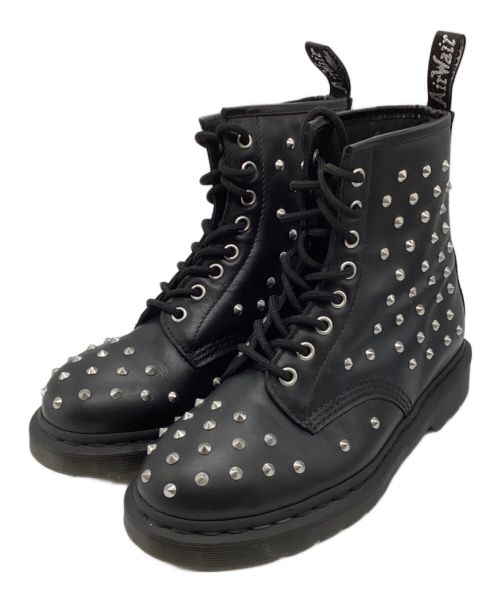 Dr.Martens（ドクターマーチン）Dr.Martens (ドクターマーチン) スタッズ8ホールブーツ ブラック サイズ:UK5の古着・服飾アイテム