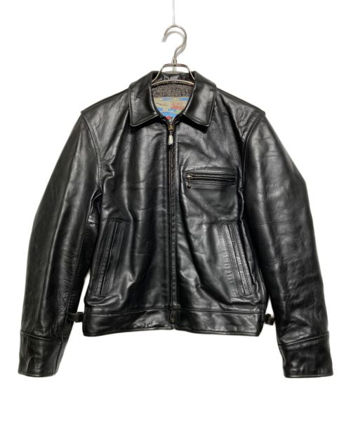 Aero LEATHER（エアロレザー）Aero LEATHER (エアロレザー) シングルライダースジャケット ブラック サイズ:36の古着・服飾アイテム