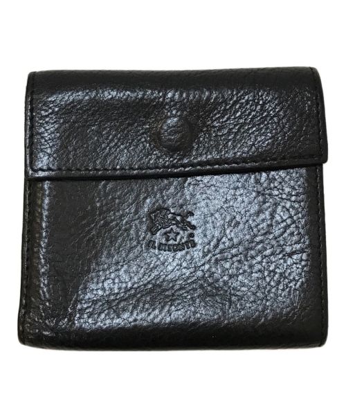 IL BISONTE（イル ビゾンテ）IL BISONTE (イル ビゾンテ) Wホック財布 ブラックの古着・服飾アイテム