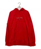 SUPREMEシュプリーム）の古着「Chrome Classic Logo Hooded Sweatshirt(クローム　クラシック　ロゴ　フード　スウェットシャツ)」｜レッド