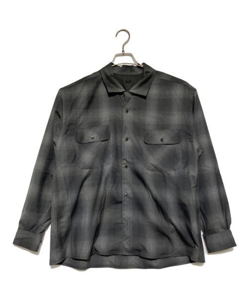 Porter Classic（ポータークラシック）Porter Classic (ポータークラシック) SUPER 120'S OPEN COLLAR SHIRT(スーパー オープン カラー シャツ) グレー サイズ:Mの古着・服飾アイテム