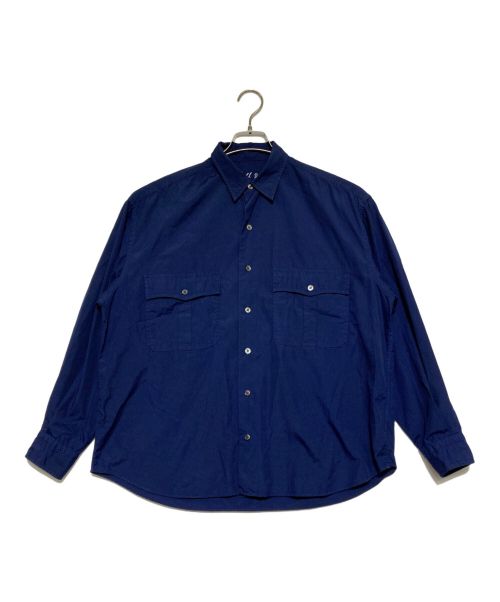 Porter Classic（ポータークラシック）Porter Classic (ポータークラシック) ROLL UP DOT SHIRT(ポール アップ ドット シャツ) ネイビー サイズ:Mの古着・服飾アイテム