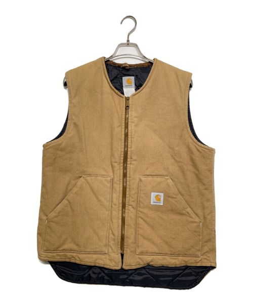 CarHartt（カーハート）CarHartt (カーハート) 90sダック地中綿ベスト ベージュ サイズ:Lの古着・服飾アイテム