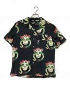 stussyステューシー）の古着「Skull Pattern Shirt」｜ブラック