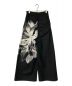 TAAKK (ターク) PIGMENT FLOWER WIDE TROUSERS(ピグメント フラワー ワイド トラウザーズ) ブラック サイズ:2：27000円