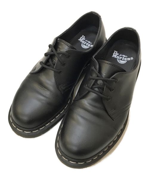 Dr.Martens（ドクターマーチン）Dr.Martens (ドクターマーチン) 1461 ホワイトスレッチ3ホールシューズ ブラック サイズ:UK7の古着・服飾アイテム