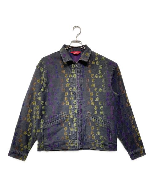 SUPREME（シュプリーム）SUPREME (シュプリーム) 22SS Gradient Jacquard Denim Work Jacket(グラディエント ジャガード デニム ワーク ジャケット) ブラック サイズ:Mの古着・服飾アイテム