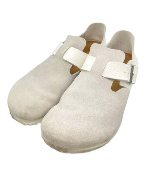 BIRKENSTOCK（ビルケンシュトック）BIRKENSTOCK (ビルケンシュトック) LONDONスエード クロッグ サンダル(ロンドンスエード クロッグ サンダル) ホワイト サイズ:41の古着・服飾アイテム