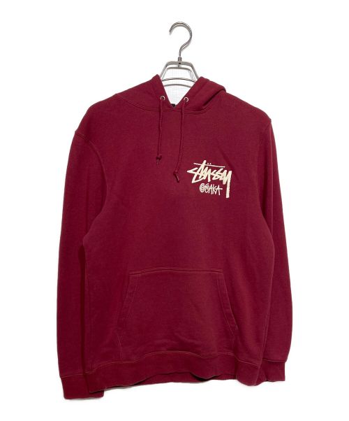 stussy（ステューシー）stussy (ステューシー) BASIC HOODIE ワインレッド サイズ:Sの古着・服飾アイテム