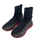 Christian Louboutinクリスチャン・ルブタン）の古着「SHARKY SOCK UOMO FLAT　ソックススニーカー」｜ブラック