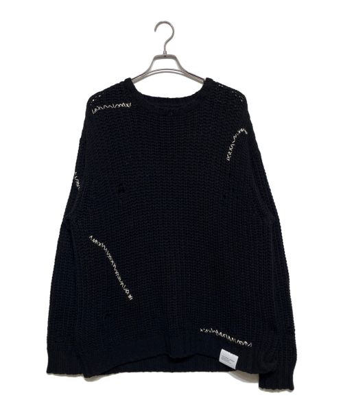 NEIGHBORHOOD（ネイバーフッド）NEIGHBORHOOD (ネイバーフッド) 24SS SAVAGE CREWNECK SWEATER　サベージクルーネックセーター ブラック サイズ:Mの古着・服飾アイテム