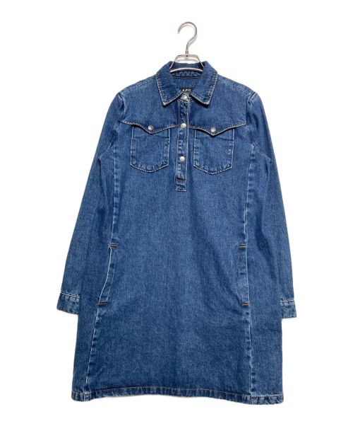 A.P.C.（アーペーセー）A.P.C. (アーペーセー) デニムワンピース インディゴ サイズ:36の古着・服飾アイテム