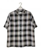 TOWN CRAFTタウンクラフト）の古着「offshore tokyo別注60S LOOP COLL AR SS SHIRTS(オフショア　トウキョウ　ループ　カラー　シャツ)」｜ブラック