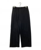 Graphpaperグラフペーパー）の古着「Selvage Wool Wide Tuck Cook Pants(サルベージ　ウール　ワイド　トラック　コークパンツ)」｜ブラック