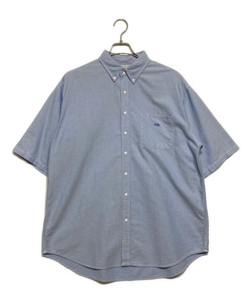 THE NORTHFACE PURPLELABEL（ザ・ノースフェイス パープルレーベル）THE NORTHFACE PURPLELABEL (ザ・ノースフェイス パープルレーベル) Cotton Polyester OX B.D. Big H/S Shirt サックスブルー サイズ:Lの古着・服飾アイテム