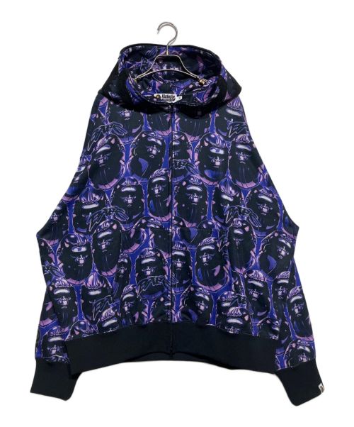 A BATHING APE（アベイシングエイプ）A BATHING APE (アベイシングエイプ) APE HEAD GRAFFITI SHARK FULL ZIP HOODIE パープル サイズ:XLの古着・服飾アイテム