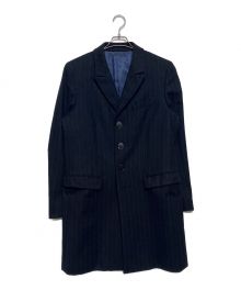 PAUL SMITH（ポールスミス）の古着「CHALK STRIPE CHESTER COAT」｜ネイビー