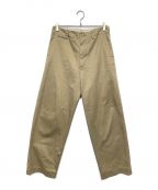 AURALEEオーラリー）の古着「WASHED FINX CHINO WIDE PANTS」｜ベージュ