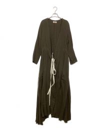 Uhr（ウーア）の古着「Gauze Wrap Dress」｜グリーン