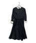 foufou（フーフー）の古着「THE DRESS double cuffs bicolor one piece」｜ブラック