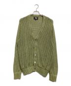 stussyステューシー）の古着「Loose Gauge Cardigan」｜オリーブ