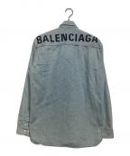 BALENCIAGAバレンシアガ）の古着「19SS Back Logo Denim Shirt」｜インディゴ