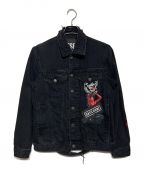 DIESEL×DAYS GONEディーゼル×デイズ・ゴーン）の古着「ダメージワッペンデニムジャケット」｜ブラック