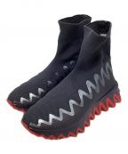 Christian Louboutinクリスチャン・ルブタン）の古着「SHARKY SOCK UOMO FLAT ソックススニーカー」｜ブラック