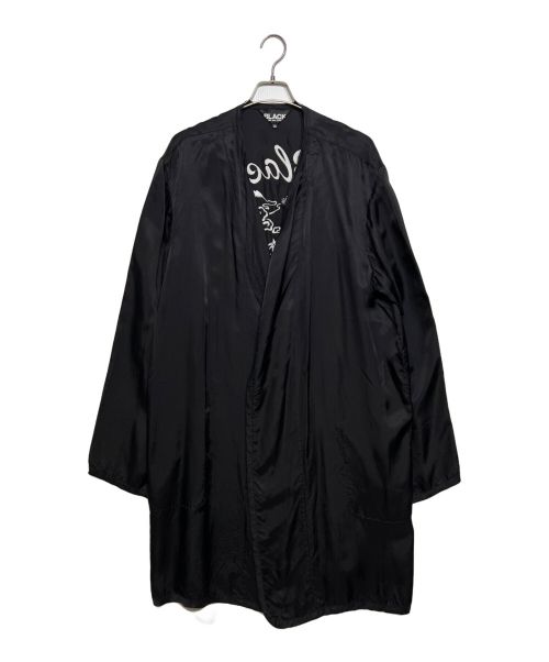 BLACK COMME des GARCONS（ブラック コムデギャルソン）BLACK COMME des GARCONS (ブラック コムデギャルソン) 刺繍ライナーコート ブラック サイズ:XXLの古着・服飾アイテム