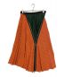 sacai（サカイ）の古着「19AW Zip Detail Pleated Skirt」｜グリーン×オレンジ