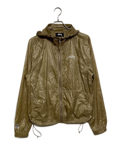 stussy（ステューシー）stussy (ステューシー) Beach Shell Wrinkled Nylon Jacket ベージュ サイズ:Sの古着・服飾アイテム