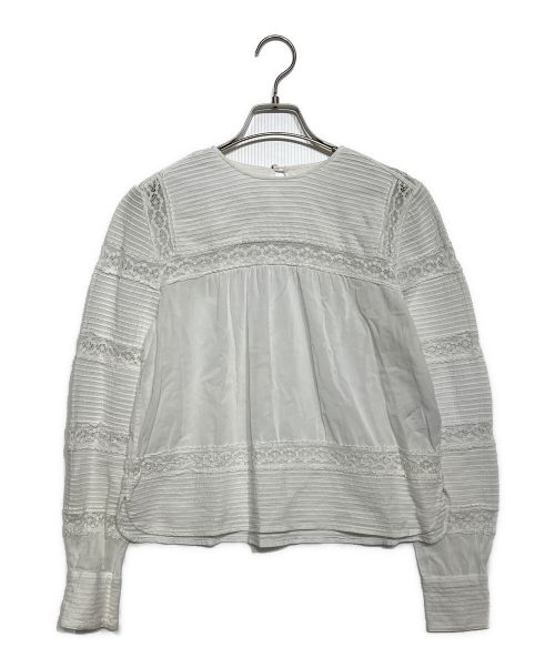 ISABEL MARANT ETOILE（イザベルマランエトワール）ISABEL MARANT ETOILE (イザベルマランエトワール) レースブラウス ホワイト サイズ:36の古着・服飾アイテム