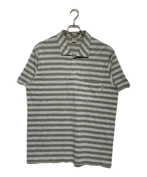 OLD STUSSY（オールドステューシー）OLD STUSSY (オールドステューシー) 90s Border Polo Shirts グリーン サイズ:XLの古着・服飾アイテム