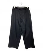 Graphpaperグラフペーパー）の古着「Scale Off Wool Wide chef Pants」｜ブラック