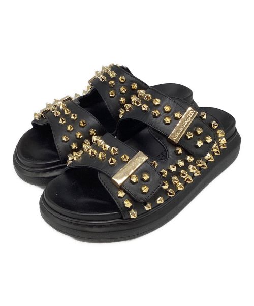 ALEXANDER McQUEEN（アレキサンダーマックイーン）ALEXANDER McQUEEN (アレキサンダーマックイーン) ‘Hybrid’ platform slides ブラック サイズ:36 1/2の古着・服飾アイテム