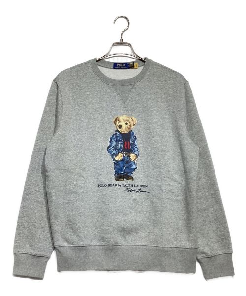 POLO RALPH LAUREN（ポロ・ラルフローレン）POLO RALPH LAUREN (ポロ・ラルフローレン) ポロベアフリーススウェット グレー サイズ:Mの古着・服飾アイテム