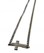 THE CRIMIEザ クライミー）の古着「LETTER RIBBON CROSS ASYMMETRY SILVER NECKLESS」