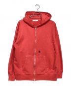 jiedaジエダ）の古着「PIGMENT J LOGO ZIP UP HOODIE」｜ピンク