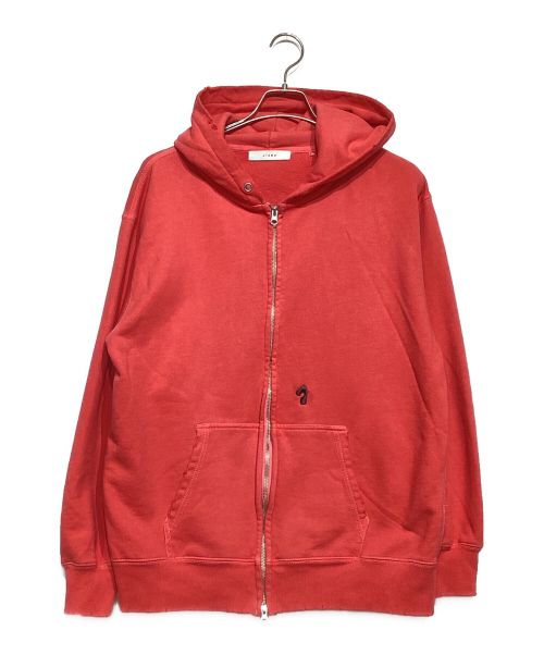 jieda（ジエダ）jieda (ジエダ) PIGMENT J LOGO ZIP UP HOODIE ピンク サイズ:FREEの古着・服飾アイテム