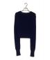 PRADA (プラダ) Branded Cropped Cotton-Knitted Jumper ネイビー サイズ:38：60000円