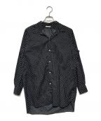 HEUGNユーゲン）の古着「Circle Dot Regular Collar Shirt」｜ブラック