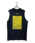 RAF SIMONSラフシモンズ）の古着「Sleeveless oversized T-shitrt Il me faut tout」｜ブラック