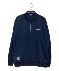 FreshServiceSport (フレッシュサービス) DRY PIQUE JERSEY NECK ZIP L/S POLO ネイビー サイズ:L