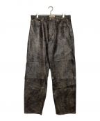 stussyステューシー）の古着「BIG OL’ JEAN STONEWASHED LEATHER」｜ブラウン