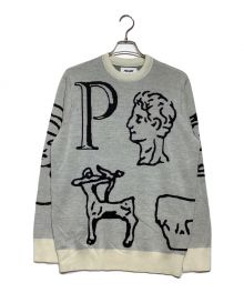 PALACE（パレス）の古着「ARCHAEOLOGY KNIT」｜ホワイト×ブラック